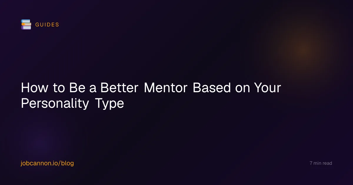 How to Be a Better Mentor Based on Your Personality Type