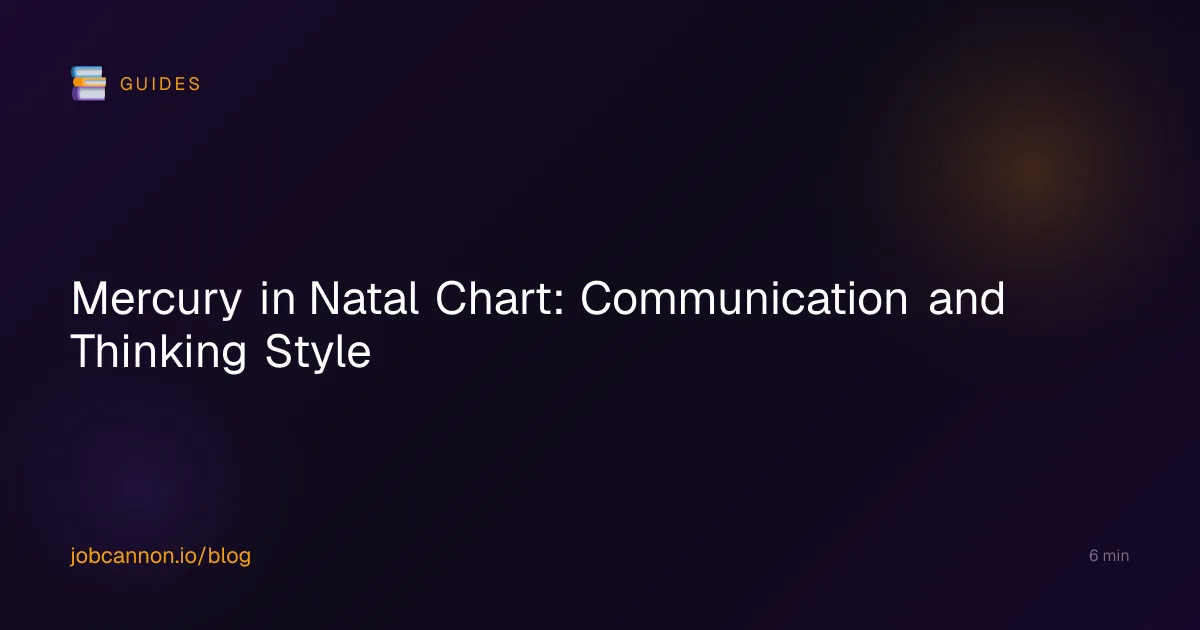 Mercury in Natal Chart: Communication and Thinking Style