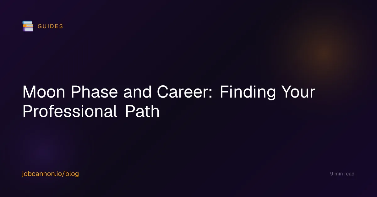 Moon Phase and Career: Finding Your Professional Path