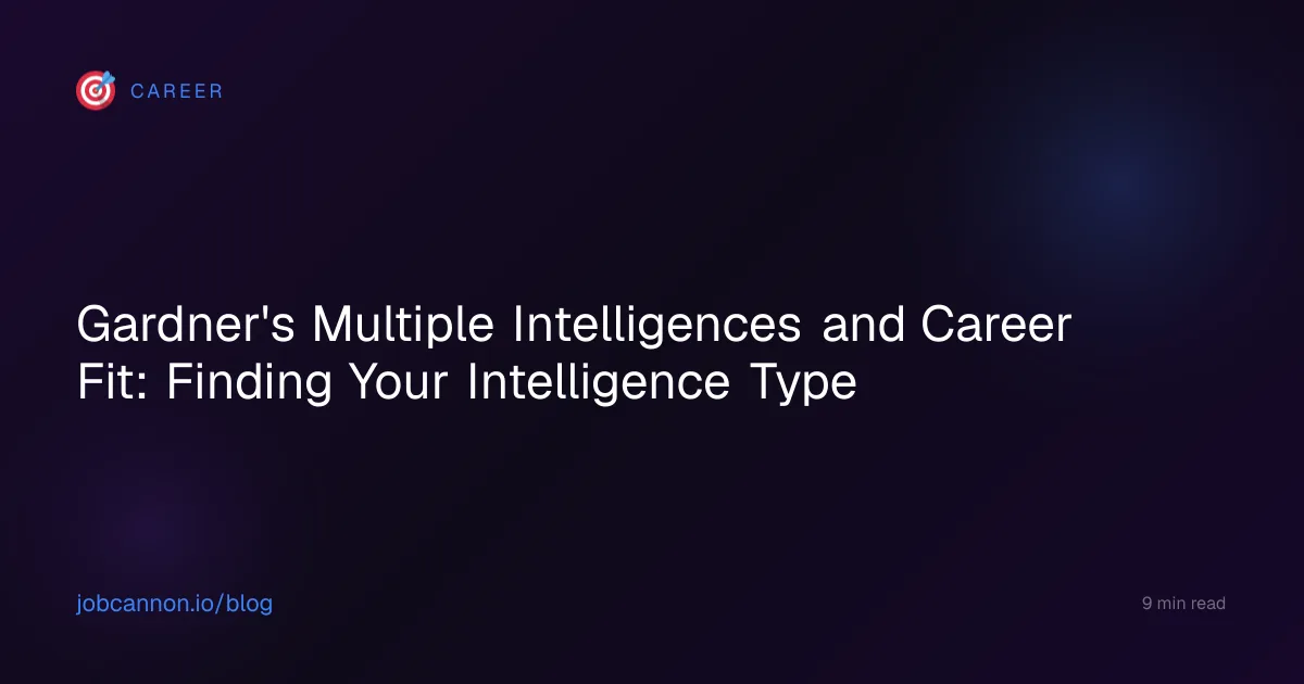 Gardner's Multiple Intelligences and Career Fit: Finding Your Intelligence Type