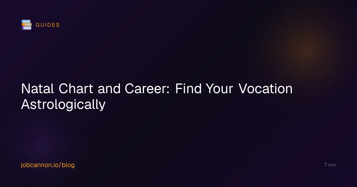 Natal Chart and Career: Find Your Vocation Astrologically