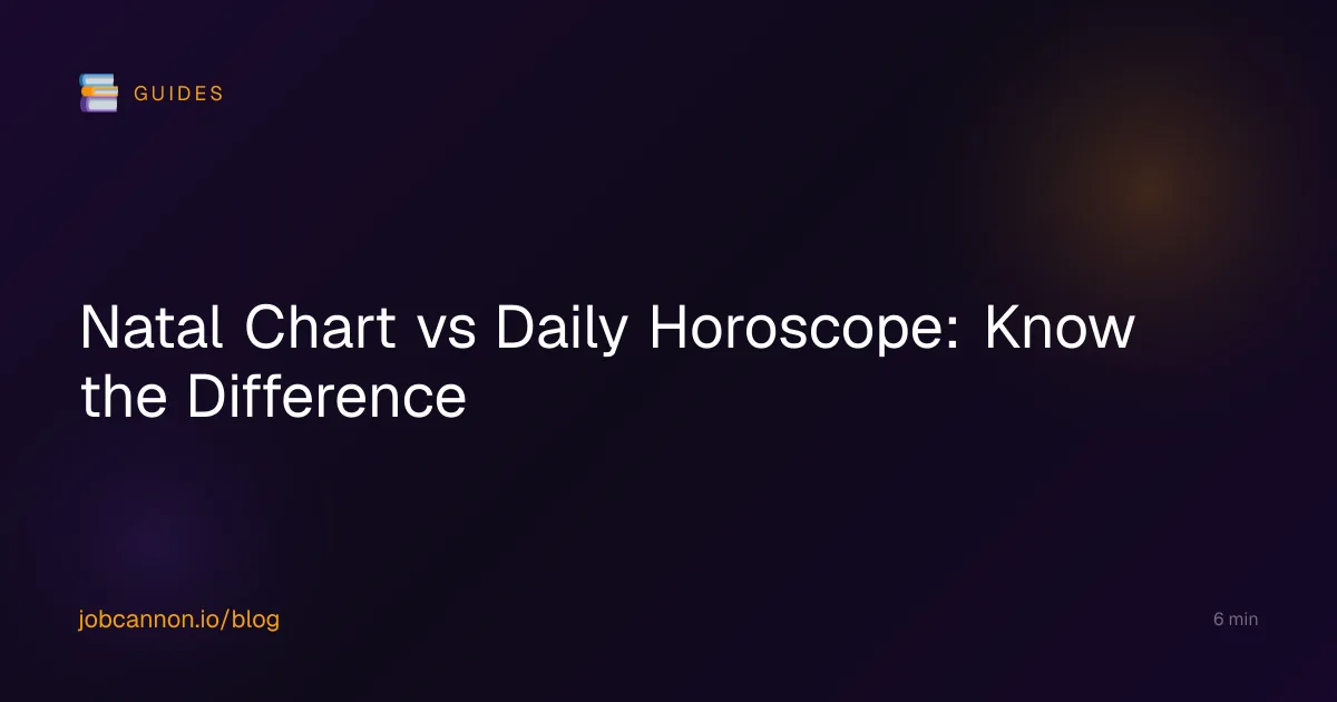 Natal Chart vs Daily Horoscope: Know the Difference