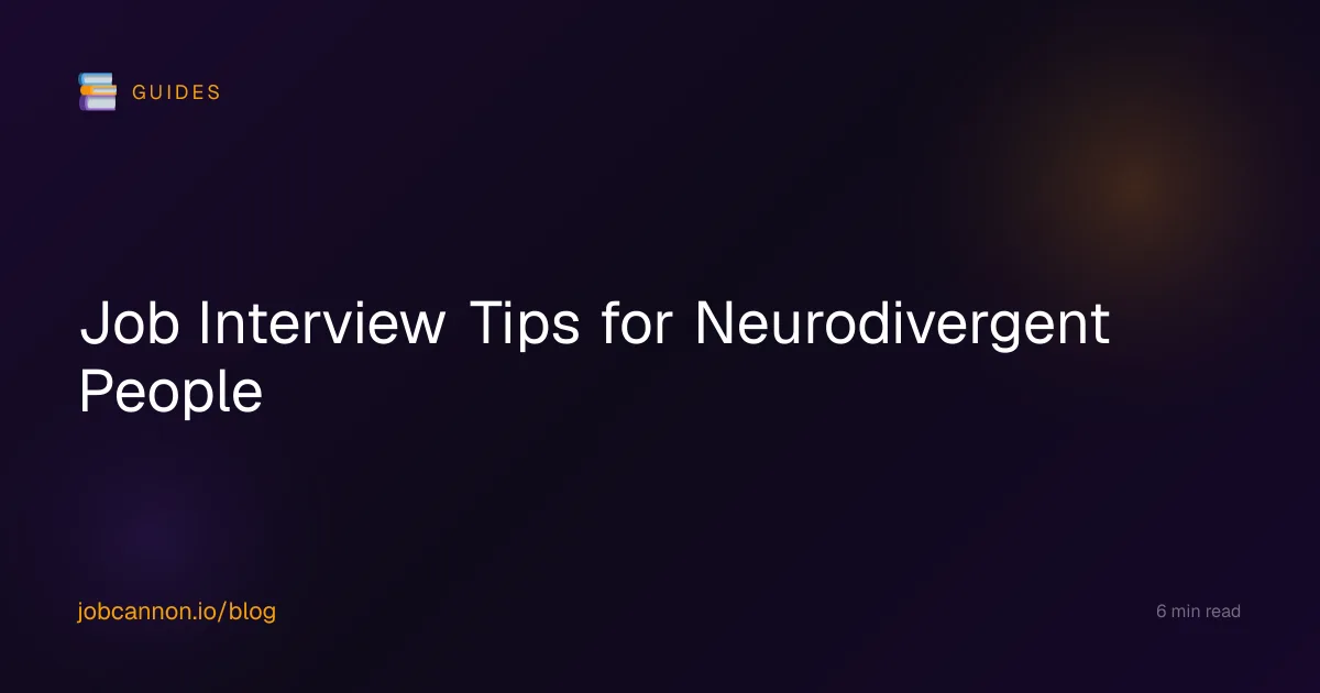 Job Interview Tips for Neurodivergent People