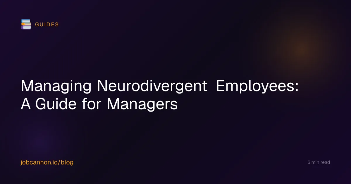 Managing Neurodivergent Employees: A Guide for Managers