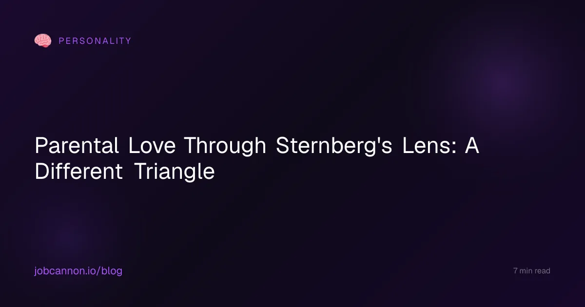 Parental Love Through Sternberg's Lens: A Different Triangle