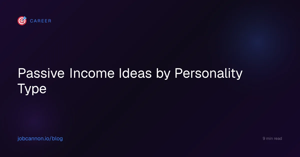 Passive Income Ideas by Personality Type
