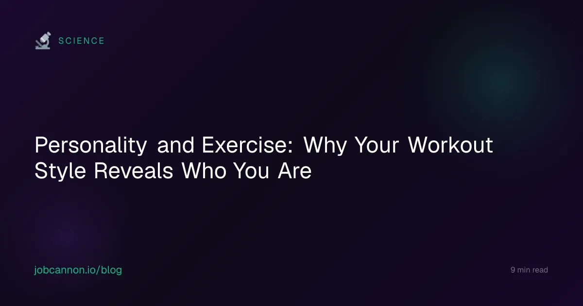 Personality and Exercise: Why Your Workout Style Reveals Who You Are