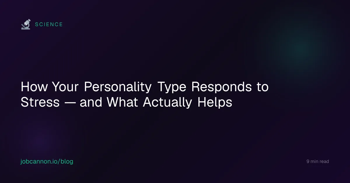 How Your Personality Type Responds to Stress — and What Actually Helps