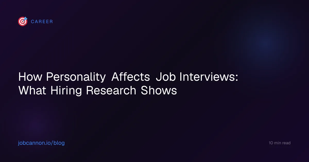 How Personality Affects Job Interviews: What Hiring Research Shows