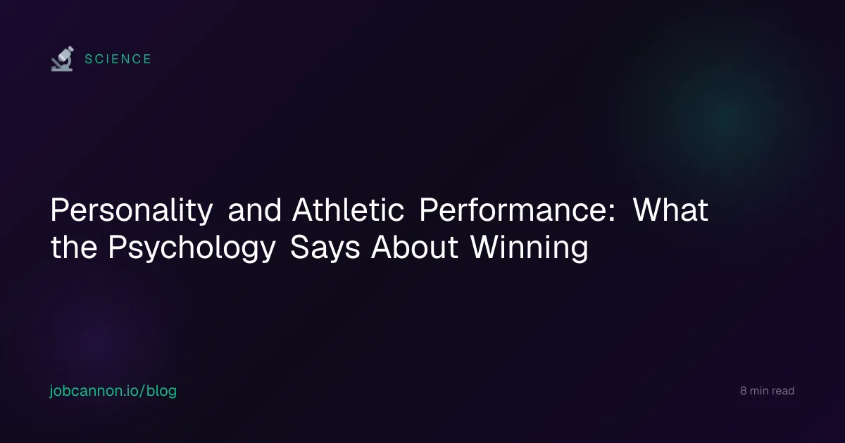 Personality and Athletic Performance: What the Psychology Says About Winning
