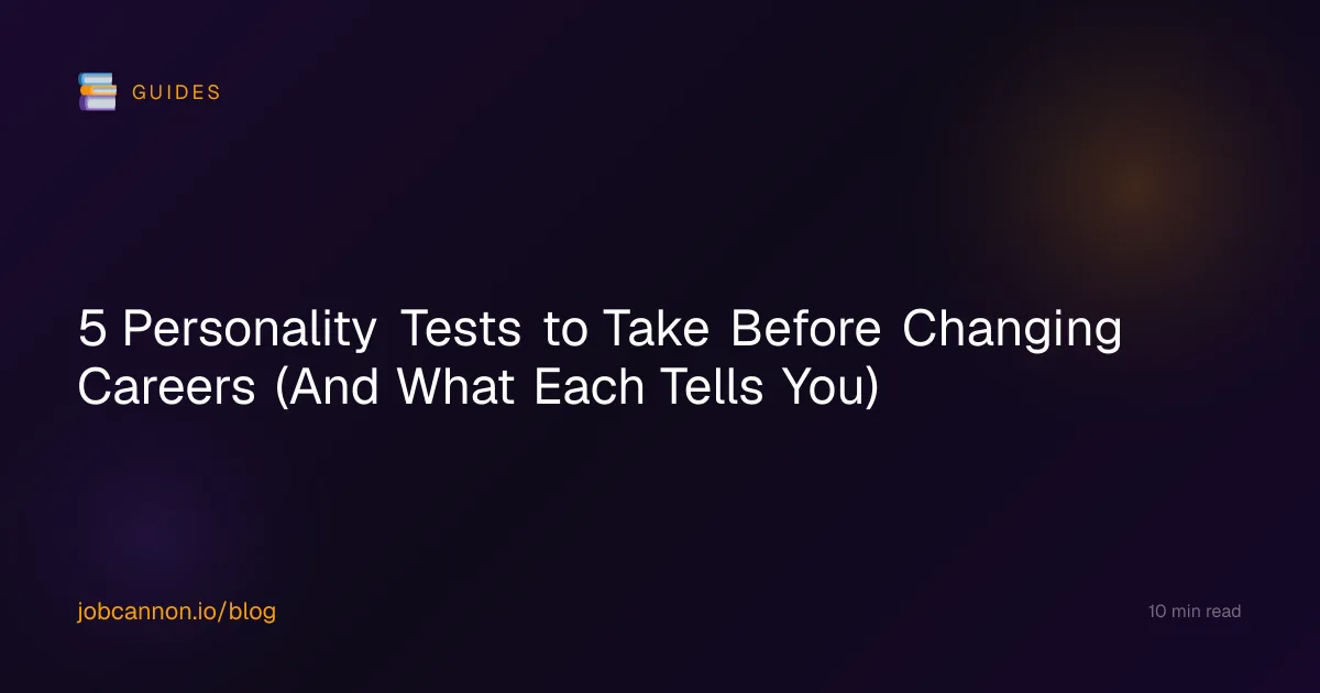5 Personality Tests to Take Before Changing Careers (And What Each Tells You)