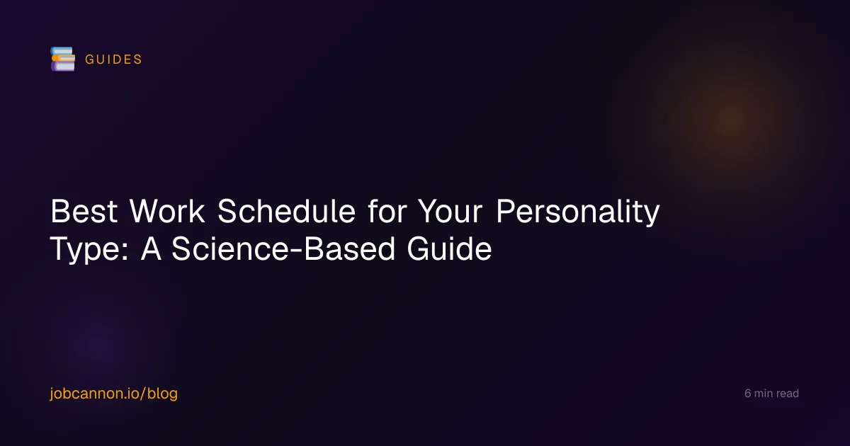 Best Work Schedule for Your Personality Type: A Science-Based Guide