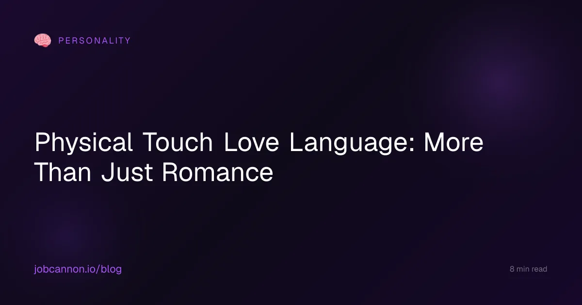 Physical Touch Love Language: More Than Just Romance