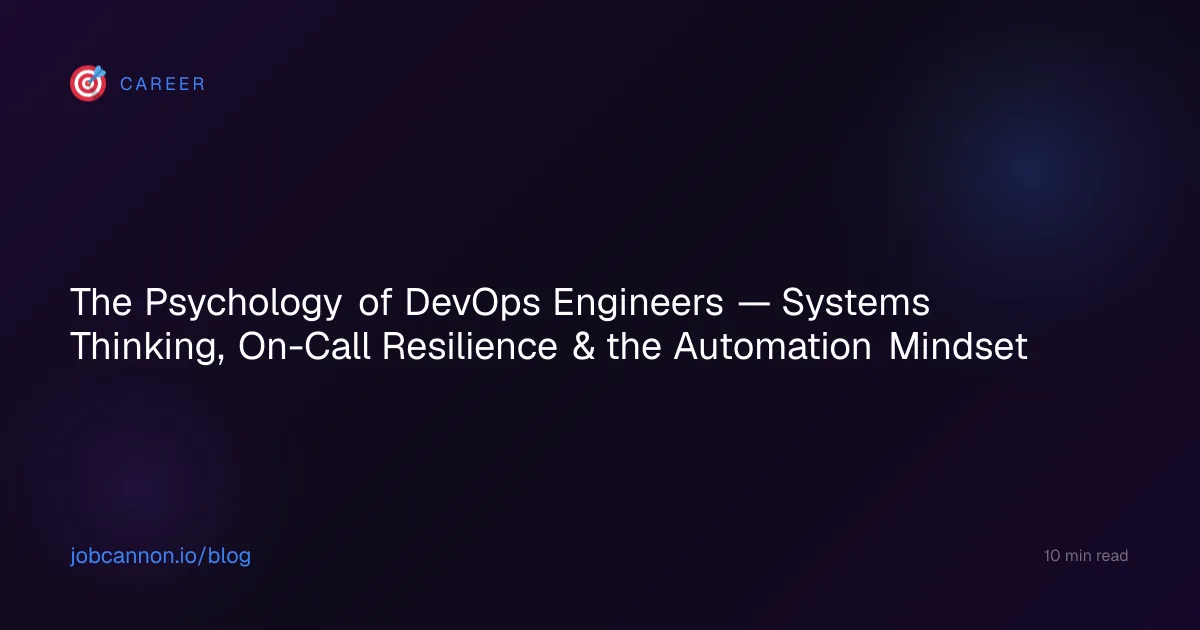 The Psychology of DevOps Engineers — Systems Thinking, On-Call Resilience & the Automation Mindset