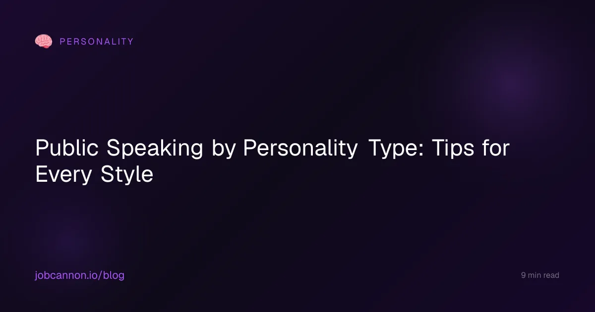 Public Speaking by Personality Type: Tips for Every Style