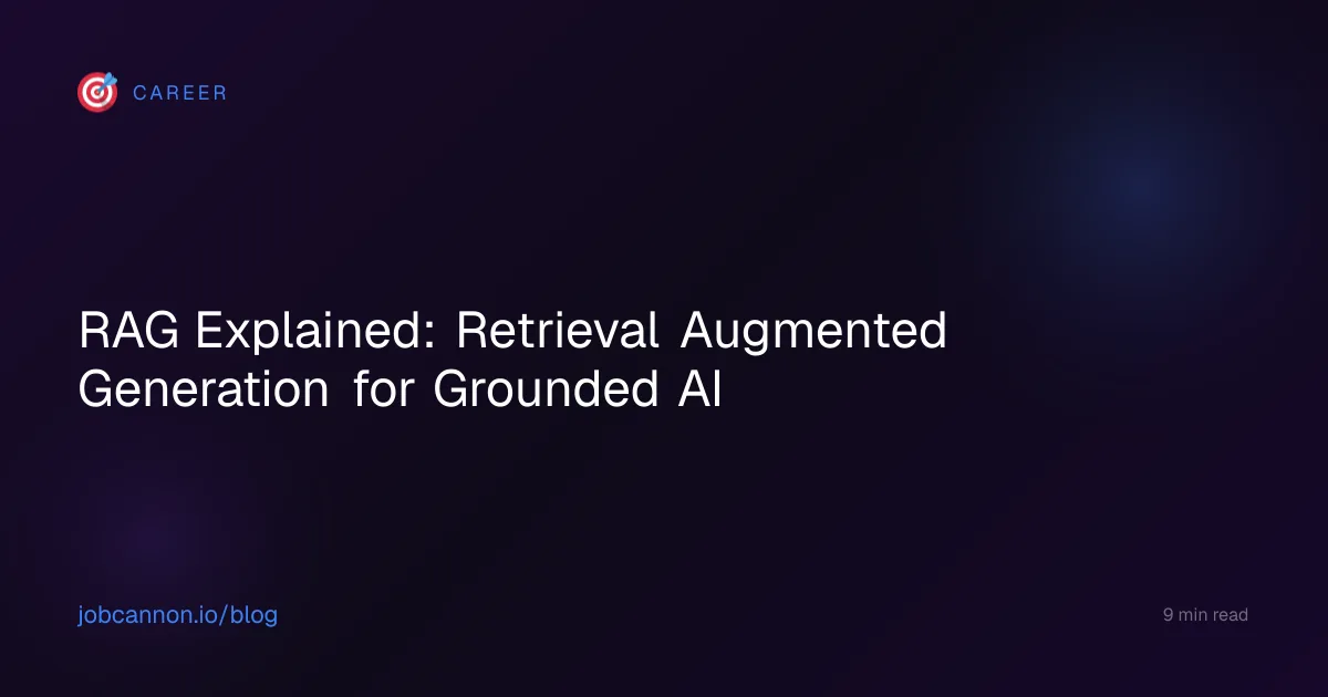 RAG Explained: Retrieval Augmented Generation for Grounded AI