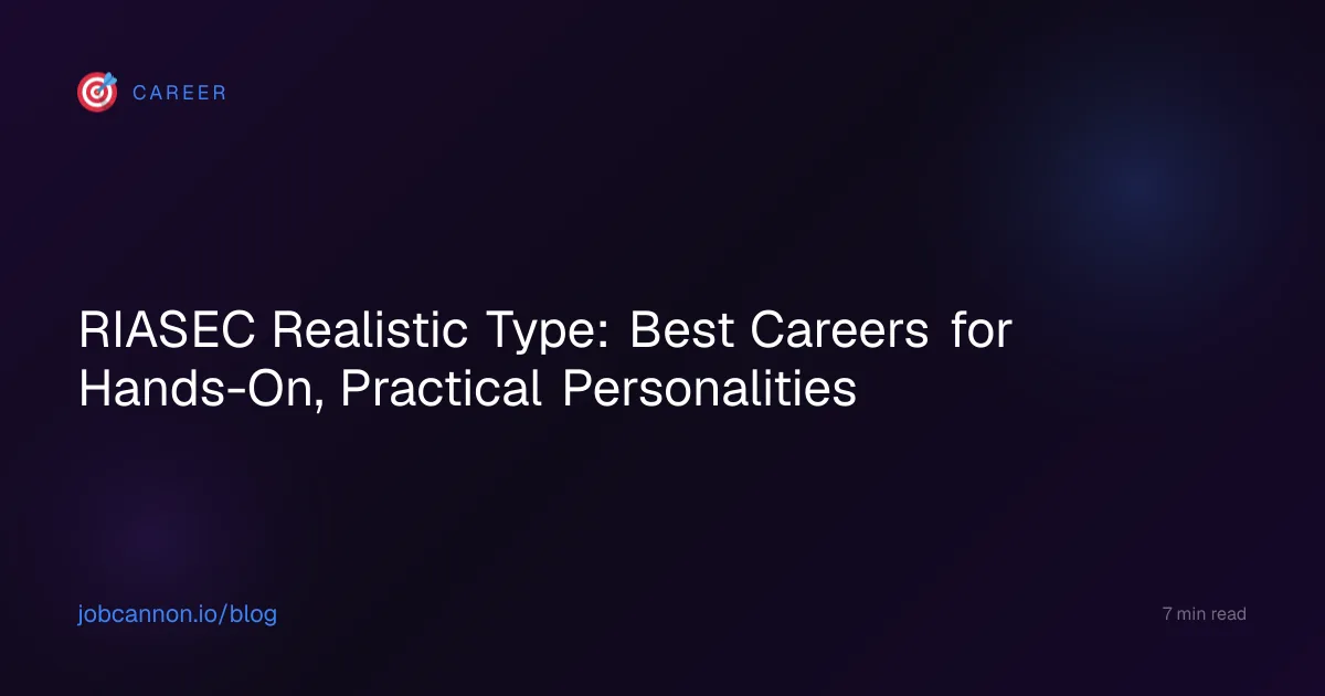 RIASEC Realistic Type: Best Careers for Hands-On, Practical Personalities