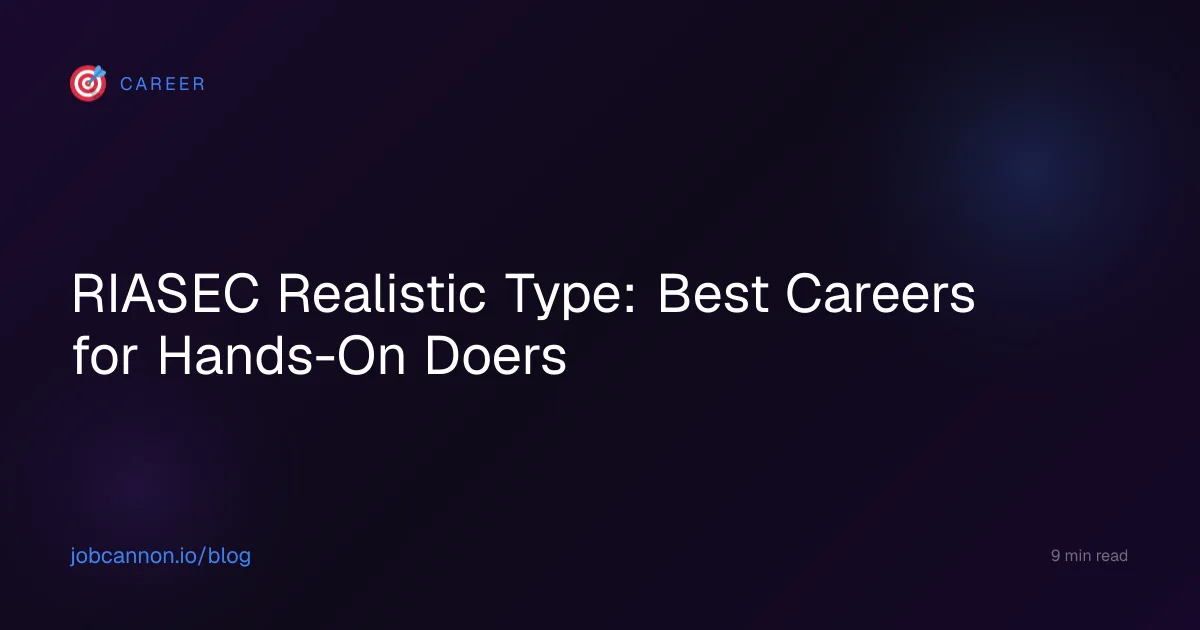 RIASEC Realistic Type: Best Careers for Hands-On Doers