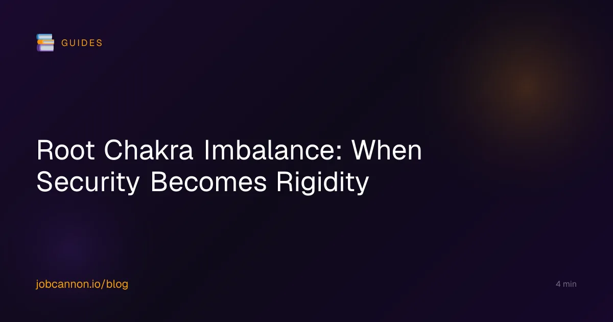 Root Chakra Imbalance: When Security Becomes Rigidity