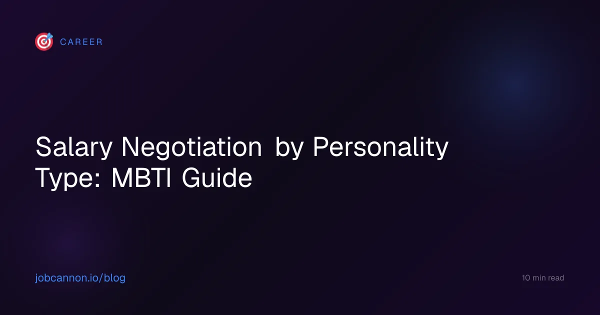 Salary Negotiation by Personality Type: MBTI Guide
