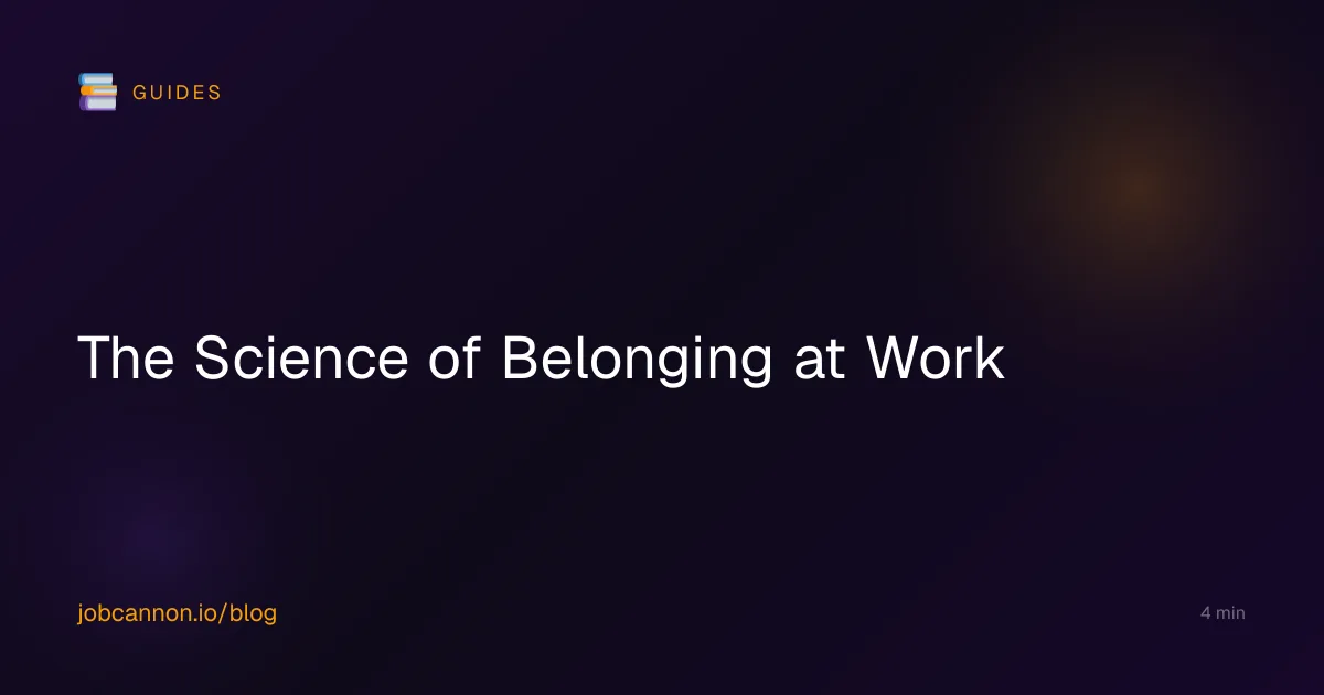 The Science of Belonging at Work