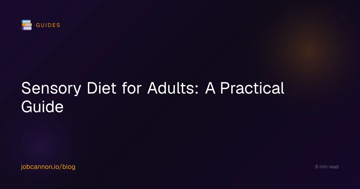 Sensory Diet for Adults: A Practical Guide