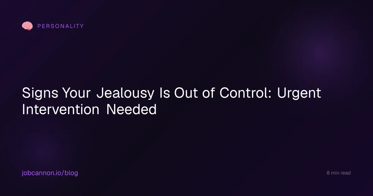 Signs Your Jealousy Is Out of Control: Urgent Intervention Needed