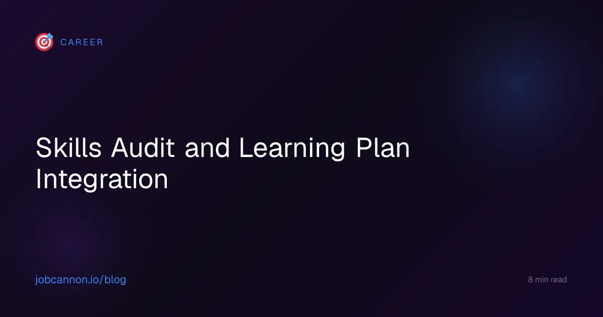 Skills Audit and Learning Plan Integration