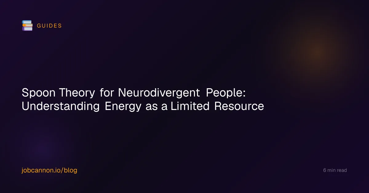 Spoon Theory for Neurodivergent People: Understanding Energy as a Limited Resource