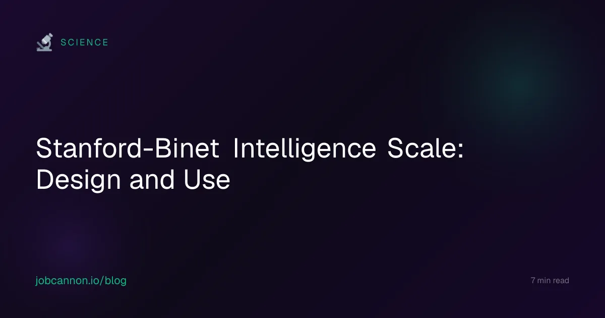 Stanford-Binet Intelligence Scale: Design and Use