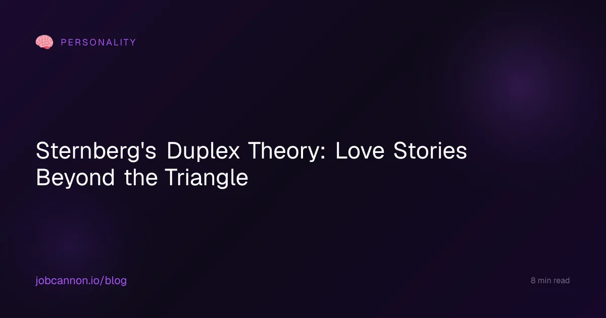 Sternberg's Duplex Theory: Love Stories Beyond the Triangle