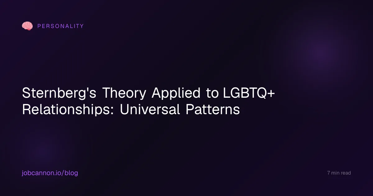 Sternberg's Theory Applied to LGBTQ+ Relationships: Universal Patterns