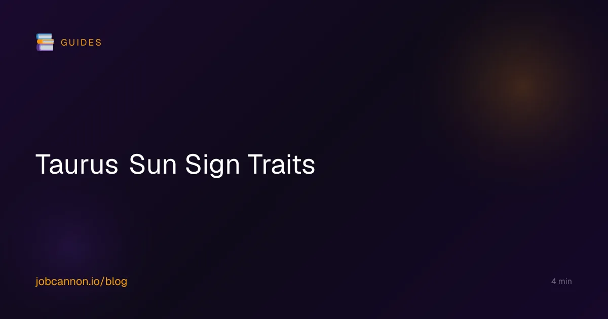 Taurus Sun Sign Traits