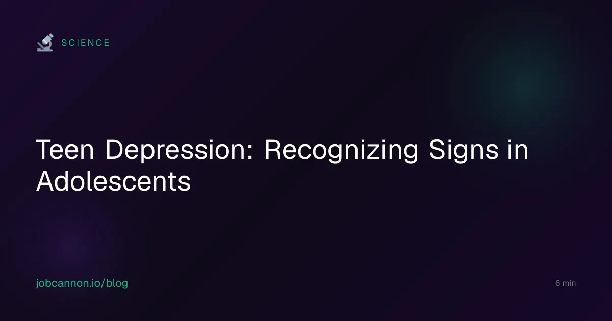 Teen Depression: Recognizing Signs in Adolescents