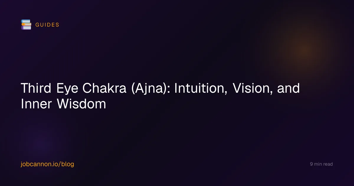 Third Eye Chakra (Ajna): Intuition, Vision, and Inner Wisdom