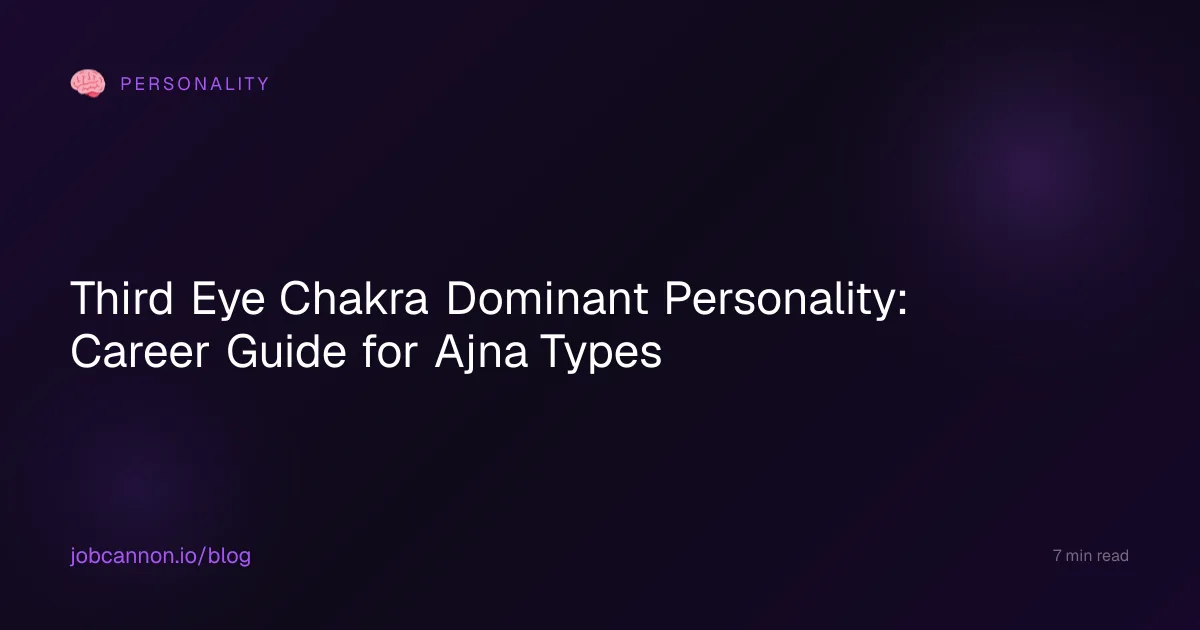 Third Eye Chakra Dominant Personality: Career Guide for Ajna Types