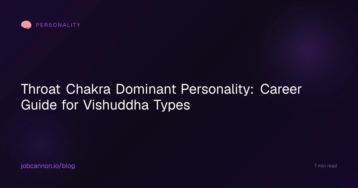 Throat Chakra Dominant Personality: Career Guide for Vishuddha Types