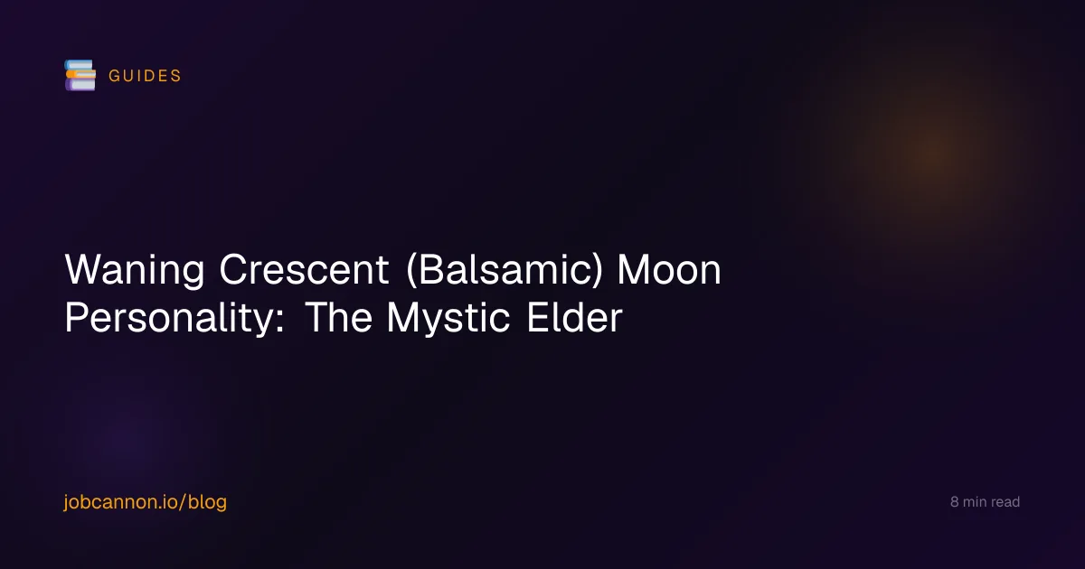 Waning Crescent (Balsamic) Moon Personality: The Mystic Elder