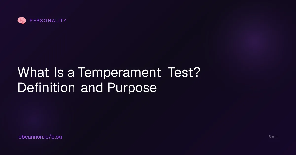 What Is a Temperament Test? Definition and Purpose