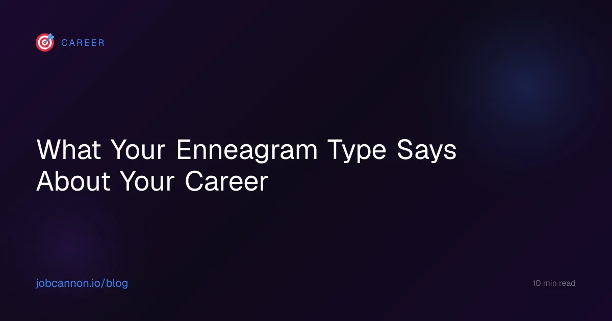 What Your Enneagram Type Says About Your Career