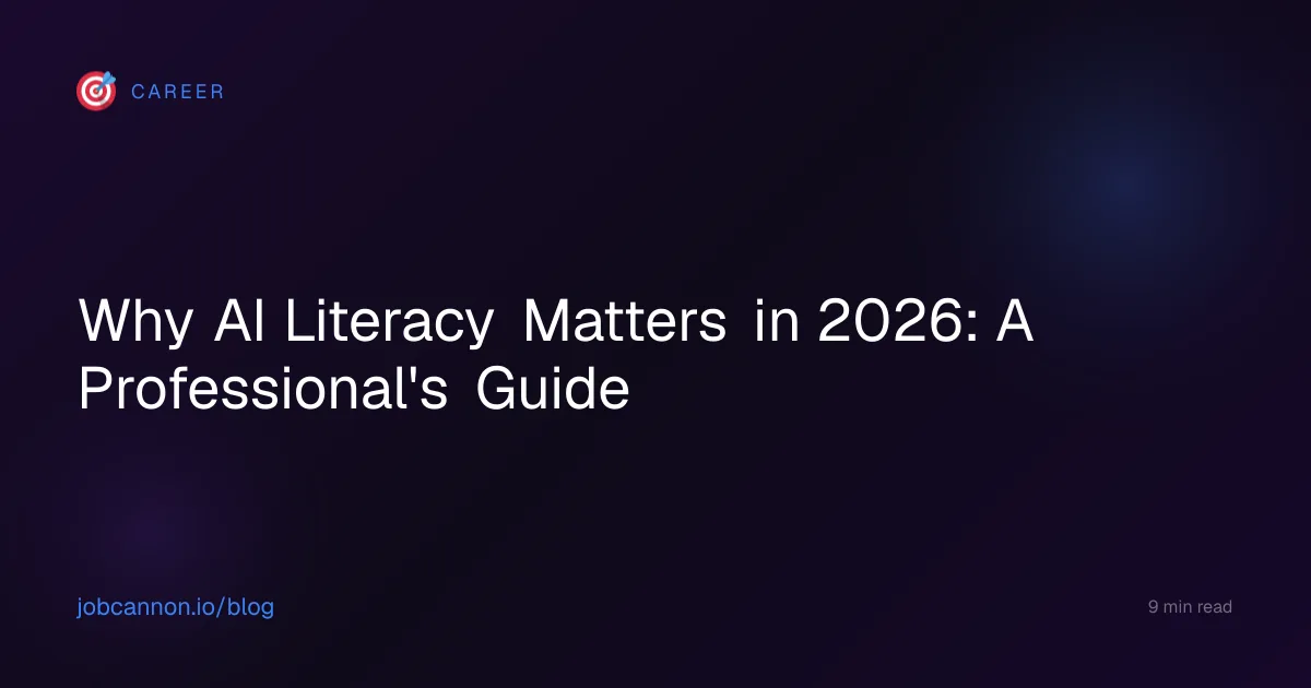 Why AI Literacy Matters in 2026: A Professional's Guide