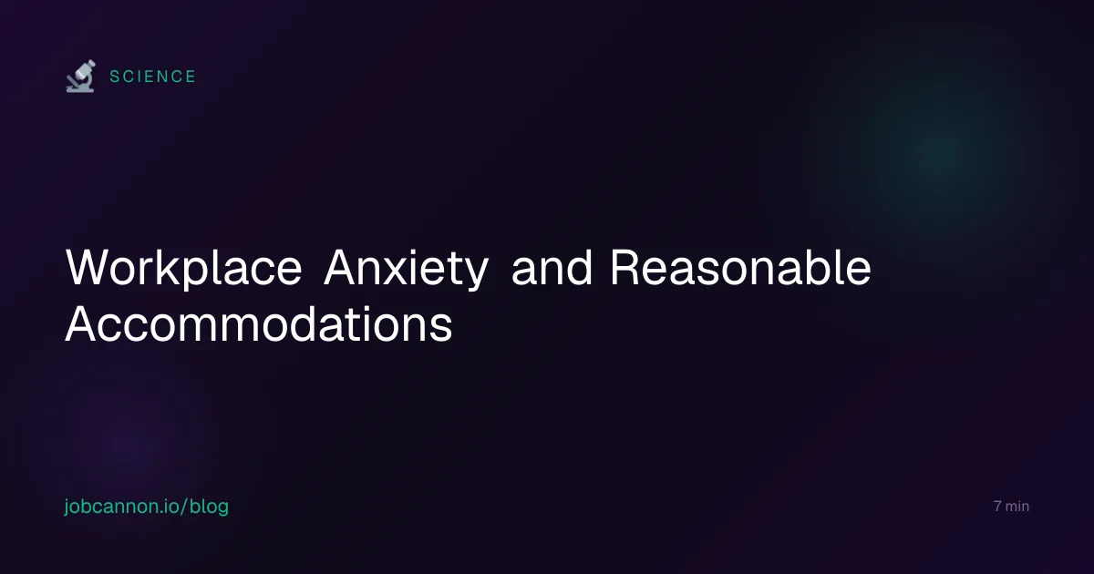 Workplace Anxiety and Reasonable Accommodations