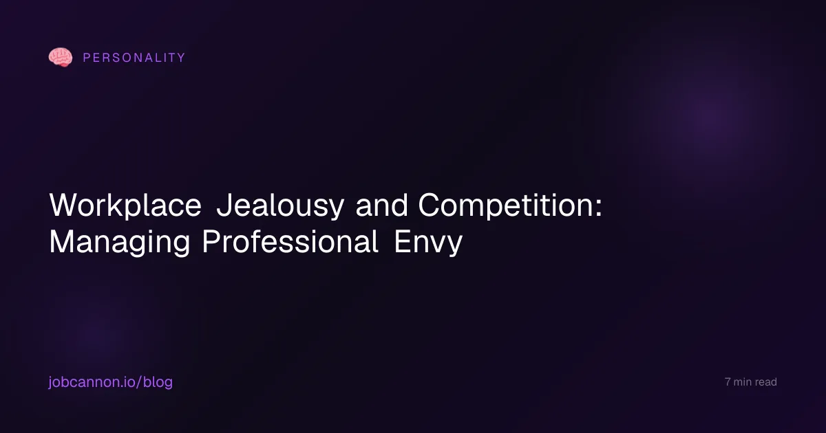 Workplace Jealousy and Competition: Managing Professional Envy