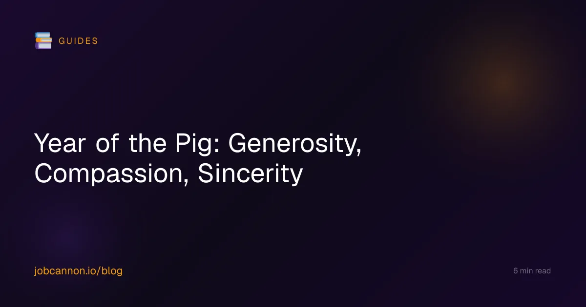 Year of the Pig: Generosity, Compassion, Sincerity