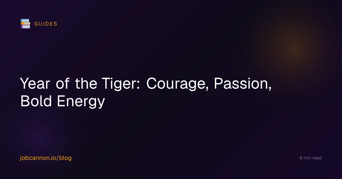 Year of the Tiger: Courage, Passion, Bold Energy