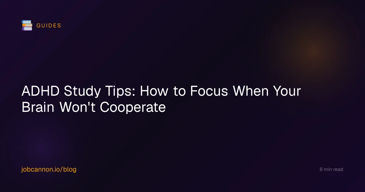 ADHD Study Tips: How to Focus When Your Brain Won't Cooperate
