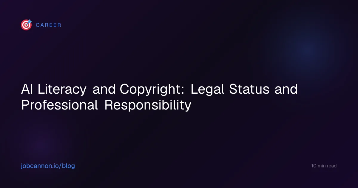 AI Literacy and Copyright: Legal Status and Professional Responsibility