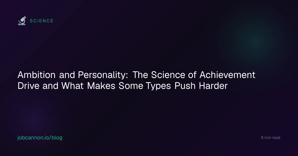 Ambition and Personality: The Science of Achievement Drive and What Makes Some Types Push Harder
