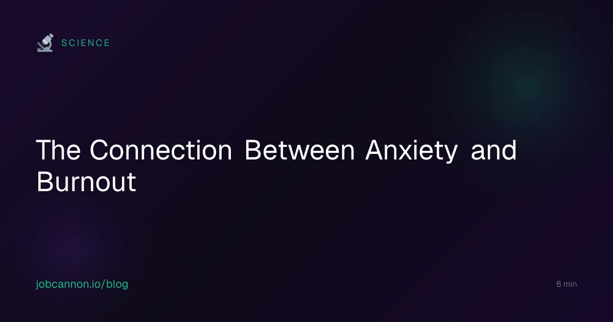 The Connection Between Anxiety and Burnout