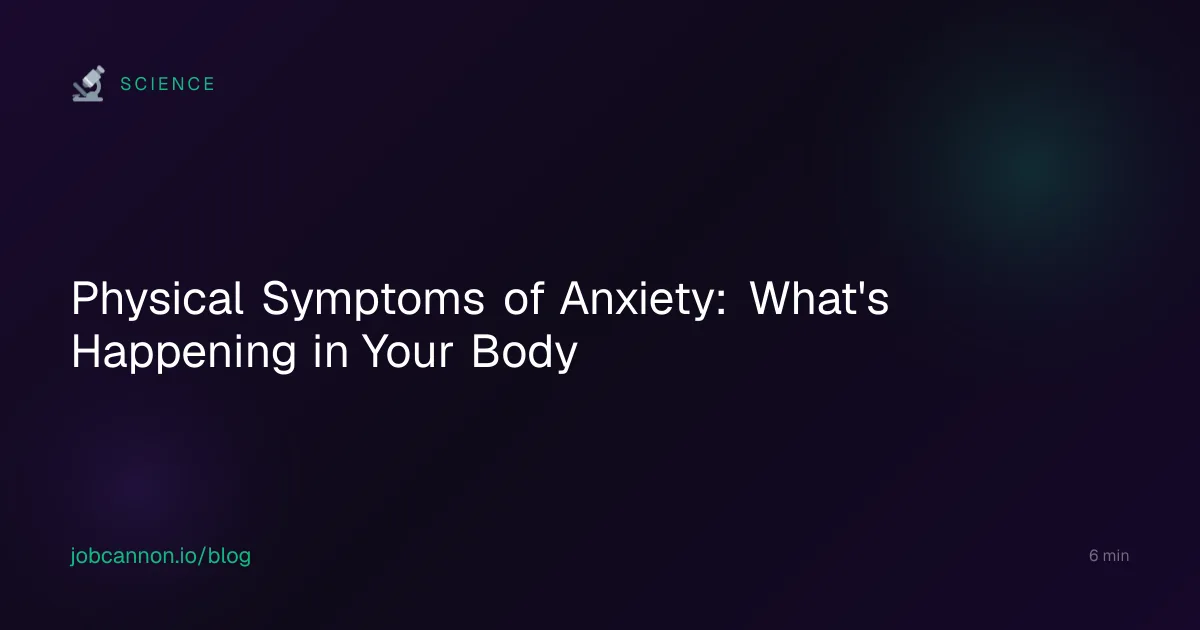 Physical Symptoms of Anxiety: What's Happening in Your Body